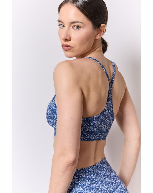 Blauwe legging met bandana