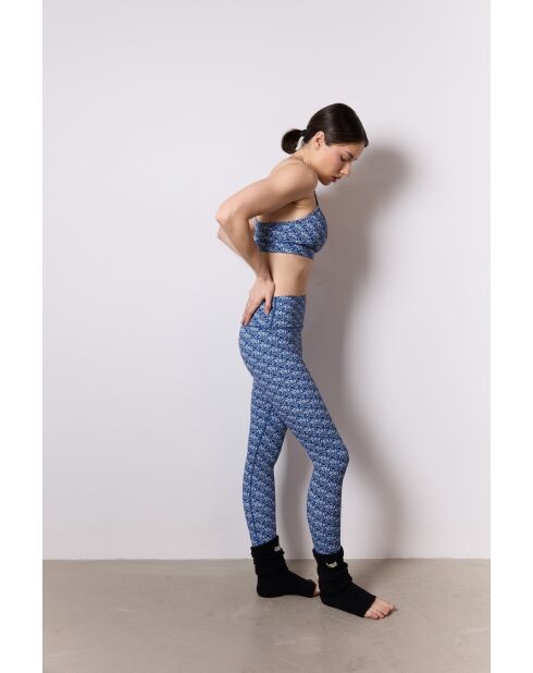 Blauwe legging met bandana