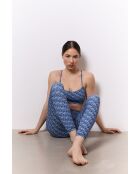 Blauwe legging met bandana