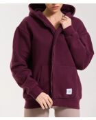 Burgundy Flow katoenen hoodie