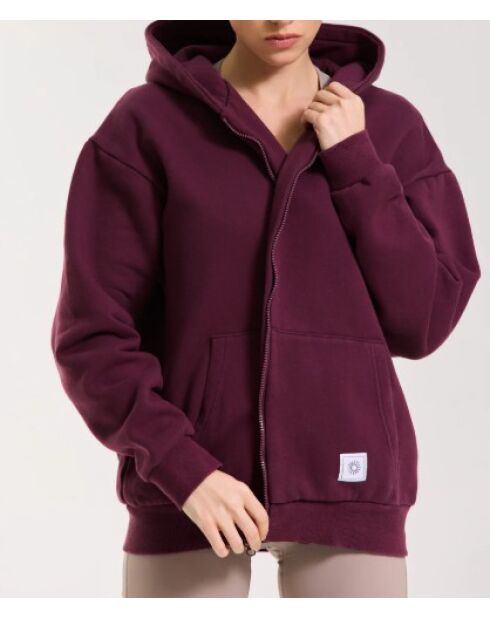 Burgundy Flow katoenen hoodie