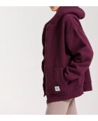 Burgundy Flow katoenen hoodie