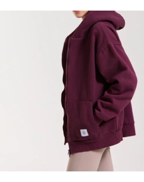 Burgundy Flow katoenen hoodie
