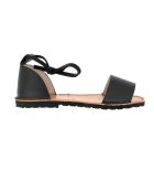 Zwarte leren sandalen van Deia Avarca