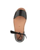 Zwarte leren sandalen van Deia Avarca