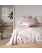 Parure housse de couette Isalie rose poudré