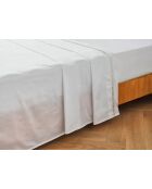 Drap plat en satin de coton Dallas nacré - 270X300cm