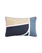 Decoratiekussen van 100% katoen - Rechthoekig satijn met veelkleurige Merylvulling - 50x30cm