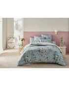 Parure housse de couette Satin de Coton Harlow bleue