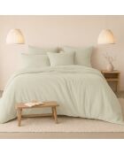 Parure housse de couette Gaze de Coton ivoire