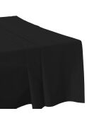 Drap plat en coton percale noir