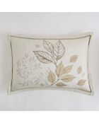 Hazel beige rechthoekig sierkussen met satijnkatoenen vulling - 50x30cm