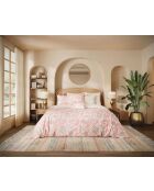 Parure housse de couette Satin de Coton Neela roses