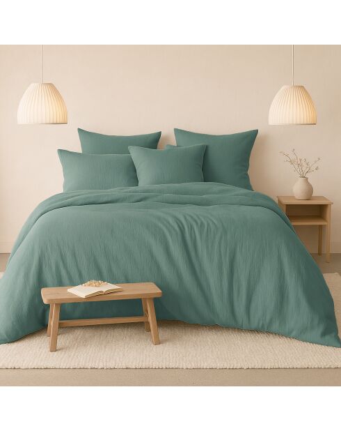 Parure housse de couette Gaze de Coton orage