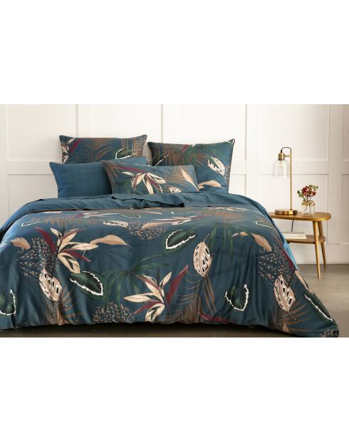Parure housse de couette Satin de Coton Prielle marine