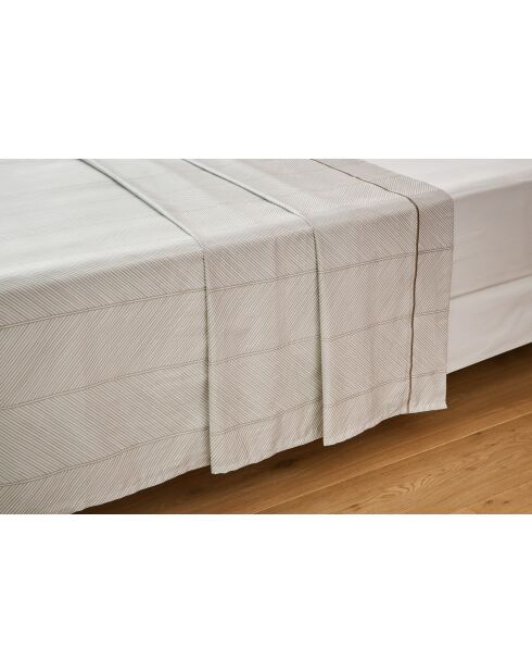 Drap plat Satin Genky beige - 270X300cm