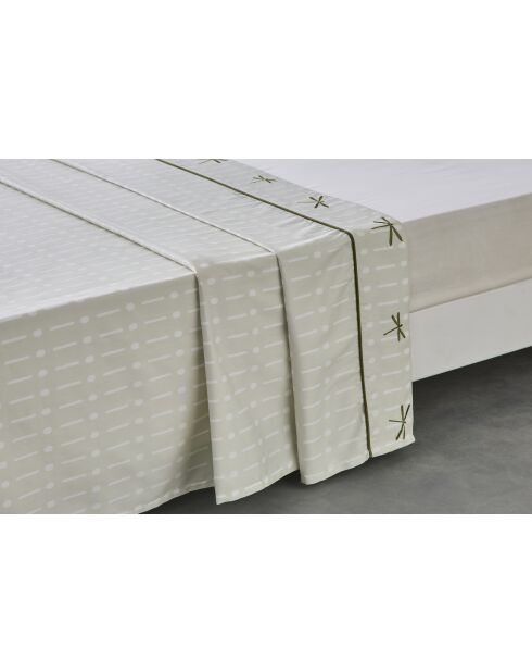 Drap plat en coton de satin Thylane imprimé - 270X300cm