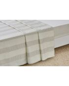 Drap plat en coton de satin Rabia beige - 270X300cm