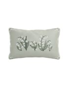 Decoratief rechthoekig kussen in perkal katoen met grijze Lilya-vulling - 50x30cm
