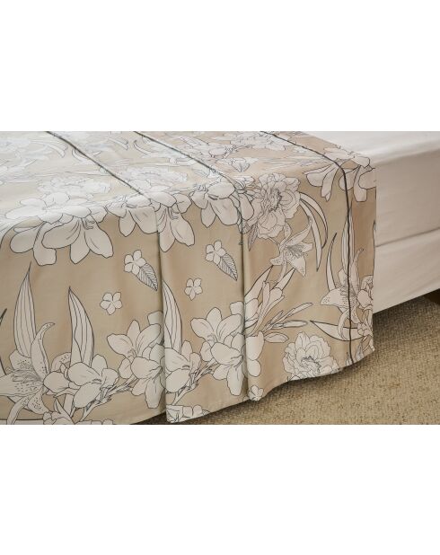 Drap plat Satin Emée blanc - 270X300cm