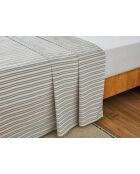 Drap plat en percale de coton lavé Sailor gris - 270X300cm