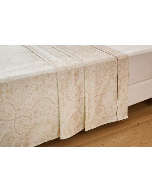 Drap plat Satin Salma beige - 270X300cm