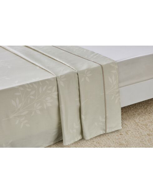 Drap plat en coton de satin Hazel beige - 270X300cm