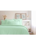 Housse de couette percale en coton vert eau