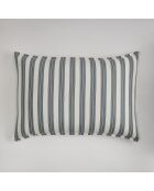 Rechthoekig sierkussen met perkalvulling van gewassen katoen Sailor grey - 50x30cm