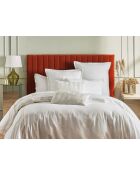 Parure housse de couette Satin de Coton Dallas nacre