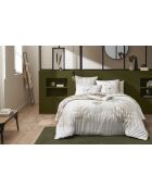 Parure housse de couette Satin de Coton Rabia beiges