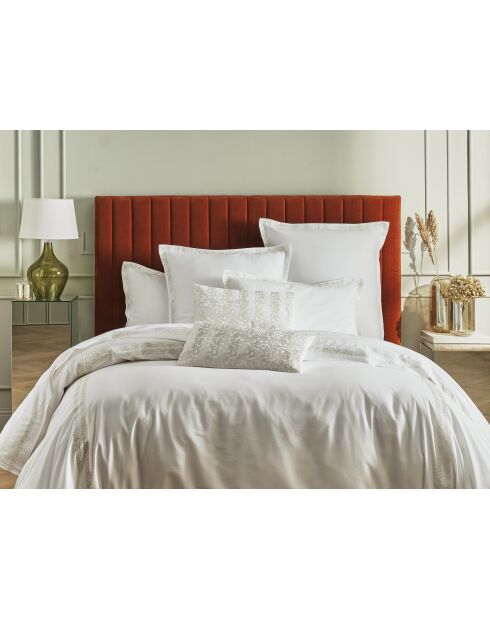 Parure housse de couette Satin de Coton Dallas nacre