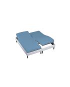 Drap housse tête pied relevable bonnet de 30cm en coton percale bleu clair