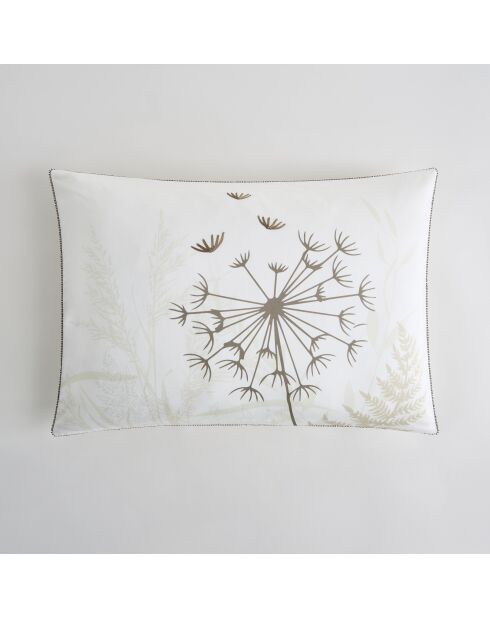 Taie d'oreiller rectangulaire en coton de satin Rabia beige - 50X70cm