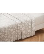 Drap plat en percale de coton Brandi gris - 270X300cm