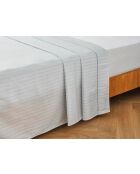 Drap platen satin de coton Clover acier - 270X300cm