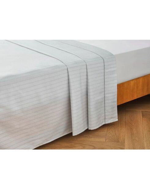 Drap platen satin de coton Clover acier - 270X300cm