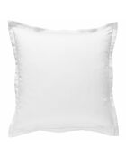 Taie d'oreiller en coton percale blanche