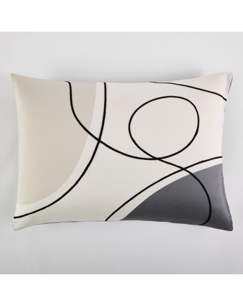 Solène rechthoekig kussensloop grijs/crème - 50x70cm