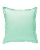 Funda de almohada Sat de satén de algodón verde aguamarina