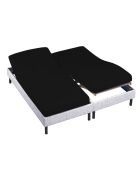 Kussenhoeslaken met hefvoet en zwarte pet van perkal katoen van 30 cm - 80x80x200cm