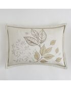 Federa rettangolare in cotone satinato beige nocciola - 50X70cm