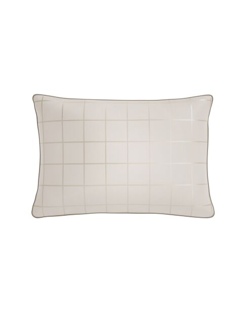 Taie d'oreiller 100% Coton - Satin rectangulaire Caroline moka - 50X70cm