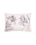 Taie d'oreiller rectangulaire en coton de satin Kiara rose poudré - 50X70cm