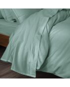 Lenzuolo piatto Celadon in puro cotone percalle pettinato - 180x290cm