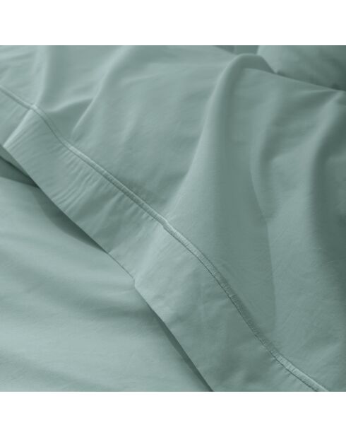 Lenzuolo piatto Celadon in puro cotone percalle pettinato - 180x290cm