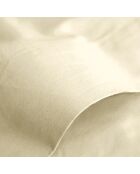 Drap plat en coton uni vanille - 180x290cm