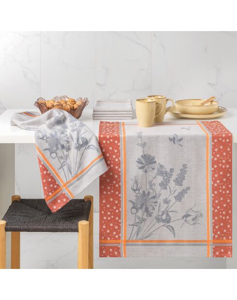 Lot de 6 torchons en coton égyptien Maison de Campagne - 50x70cm