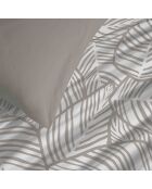 Pack complet housse de couette en coton imprimé Fira naturel - 90x190cm