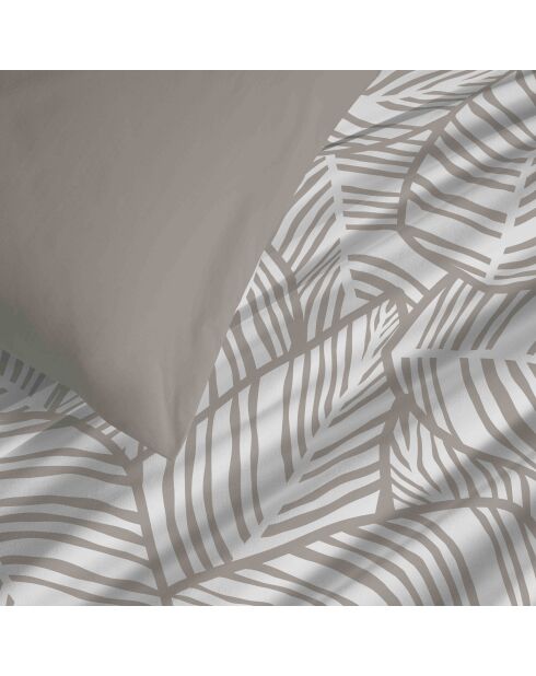 Pack complet housse de couette en coton imprimé Fira naturel - 90x190cm